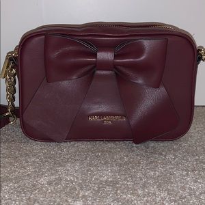 Small eggplant Karl lagerfeld crossbody